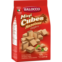 Photo of Balocco Mini Cubes Hazelnut Wafer Biscuits 125g