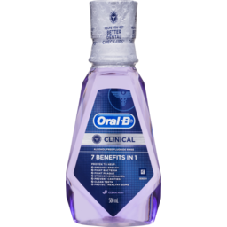 Photo of Oral-B Clinical Alcohol Free Flouride Rinse Mouthwash Clean Mint 500ml
