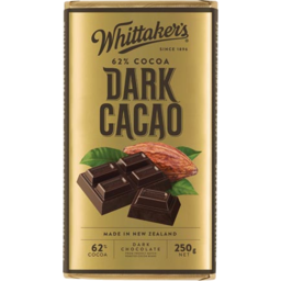 Photo of Whittaker's Chocolate Block 62% Dark Cacao