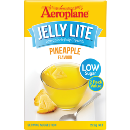 Photo of Aeroplane Jelly Lite Low Calorie Pineapple Flavour Jelly Crystals 2x9g