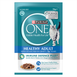 Photo of Purina One® Adult With Oceanfish In Gravy Wet Pouch Cat Food 70g