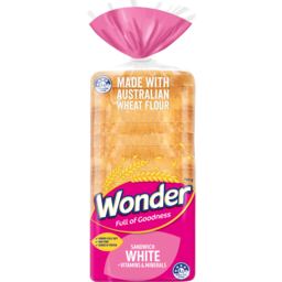 Photo of Wonder White Hi Fibre + Vitamins & Minerals Sandwich Bread