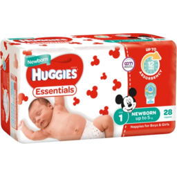 Photo of Huggies Essentials Nappies Size 1 (Up To 5kg) 28 Pack 