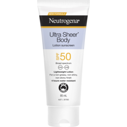 Photo of Neutrogena Ultra Sheer Body Lotion Sunscreen Spf50 85 Ml