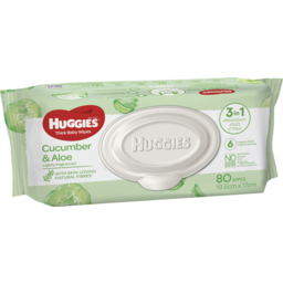 Photo of Huggies Thick Baby Wipes Cucumber & Aloe 80 Pack 