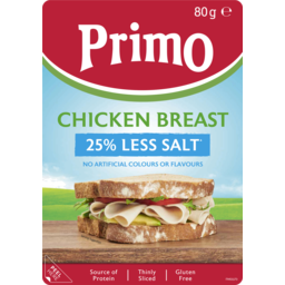 Photo of Primo 25% Less Salt Sliced Chicken Breast 80gm
