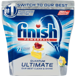 Photo of Finish Powerball Quantum Ultimate Dishwasher Tablets Lemon 72 Pack