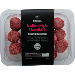 Photo of Drakes Ultimate Italian Style Meatballs Thyme & Parsley 500g