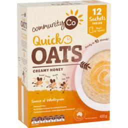 Photo of Community Co Quick Oats Creamy Honey Sachets 12 Pack