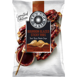 Photo of Red Rock Deli Potato Chips Bourbon Glazed Sticky Ribs Limited Edition 150g