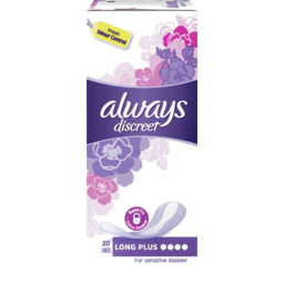Photo of Always Discreet Long Plus 20 Liners For Bladder Leaks And Adult Incontinence 