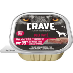 Photo of Crave Grain Free Wet Dog Food Beef Pate Tray