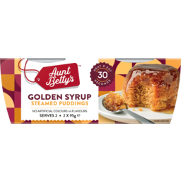 Photo of Aunt Bettys Golden Syrup Steamed Puddings 2x95g