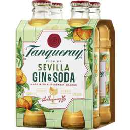 Photo of Tanqueray Sevilla Gin & Soda 5.3% 4x275ml