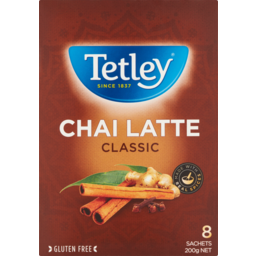 Photo of Tetley Chai Latte Classic Tea Sachets 8 Pack 200g