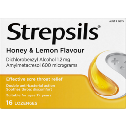 Photo of Strepsils Soothing Double Antibacterial Action Honey & Lemon Lozenges 16 Pack