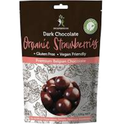 Photo of Choc Coated - Strawberries Organic - Dark Chocolate - 125gm Dr Superfoods