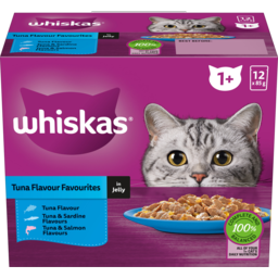 Photo of Whiskas 1+ Years In Jelly Tuna Flavours Cat Food Pouches Multipack 12x85g