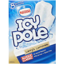 Photo of Nestle Icy Pole Larrys Lemonade 8pk 600ml