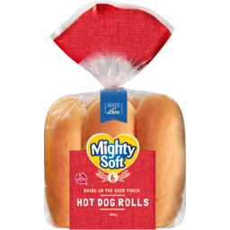 Photo of Mighty Soft Hot Dog Rolls 6pk