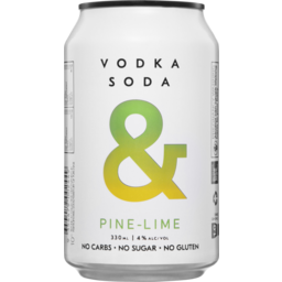Photo of Vodka Soda & Pine Lime 4% 330ml