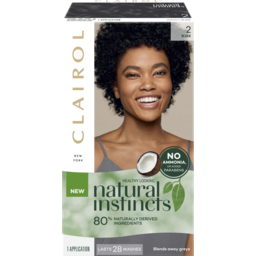 Photo of Clairol Natural Instincts Semi-Permanent Hair Colour 2 Black