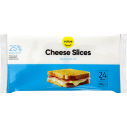 Photo of Value Reduced Fat Cheese Slices 500g
