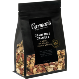 Photo of Carman's Grain Free Granola Almond, Macadamia, Cashew & Pecan 400g