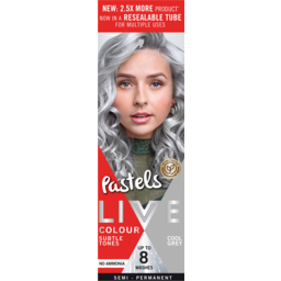 Photo of Schwarzkopf Live Colour Cool Grey Pastels 8 Washes Semi Permanent Hair Colour