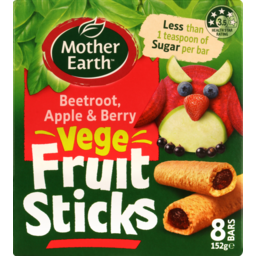 Photo of Mother Earth Vege Fruit Sticks Beetroot, Apple & Berry 8 Pack