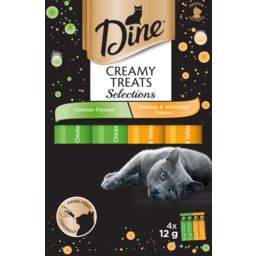 Photo of Dine Cat Food Creamy Treats Chicken Sliced 4 Pack