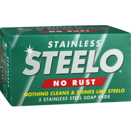 Photo of Steelo Stainless Soap Pads Metalware Polish Cleaner 5 Pack 5pk