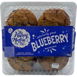 Photo of Happy Muffn Co Blueberry Muffins 4 Pack 420g 