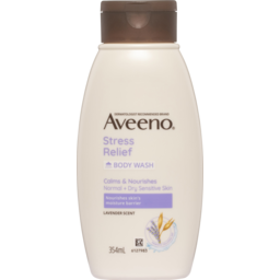Photo of Aveeno Stress Relief Hydrating Lavender Scented Body Wash Moisturise Calm Relax Normal Dry Sensitive Skin Ph-Balanced 354ml