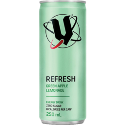 Photo of V Refresh Energy Drink Green Apple Lemonade Zero Sugar Can