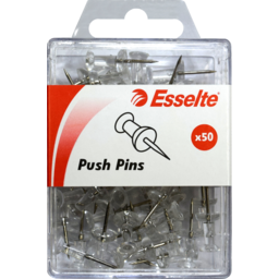 Photo of Push Pins Esselte 46742 Clear 50pk