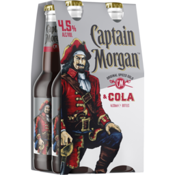 Photo of Captain Morgan Original Spiced Gold & Cola 4.5% 4x330ml Bottle 330ml