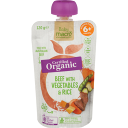 Photo of Macro Organic Baby Food Beef With Vegetables & Rice 6 + Months