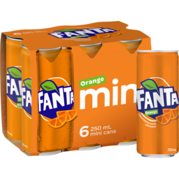 Photo of Fanta Orange Soft Drink Cans 250ml 6 Pack