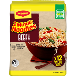 Photo of Maggi 2 Minute Beef Flavour Instant Noodles 12 Pack 888g