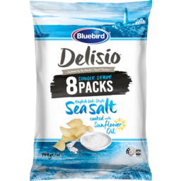 Photo of Bluebird Delisio Potato Chips Sea Salt 8 Pack