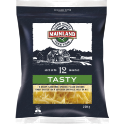 Photo of Mainland Tasty Grated Cheddar Cheese 200 G
