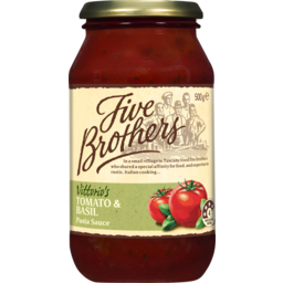 Photo of Five Brothers Vittorios Tomato & Basil Pasta Sauce 500g
