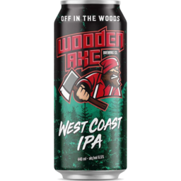 Photo of Wooden Axe Off In The Woods West Coast IPA Can
