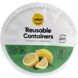 Photo of Value Reusable Container Rnd 8pk