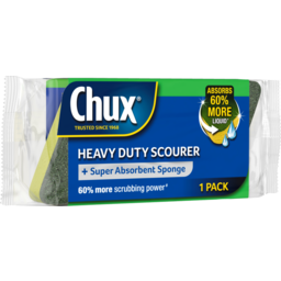 Photo of Chux® Heavy Duty Scourer + Super Absorbent Sponge 1pk