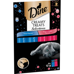 Photo of Dine Creamy Treats Tuna Selection Cat Food 4x12g