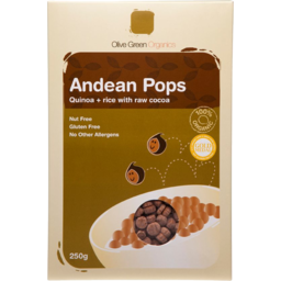 Photo of Olive Green Organics Cereal - Andean Pops (Raw Cocoa)