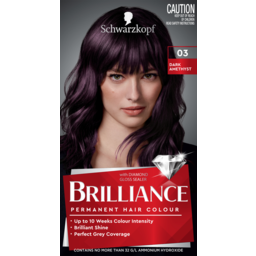 Photo of Schwarzkopf Brilliance Dark Amethyst 03 Permanent Hair Colour One Application