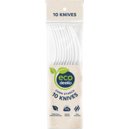 Photo of Eco By Deeko Corn Starch Knives 10 Pack